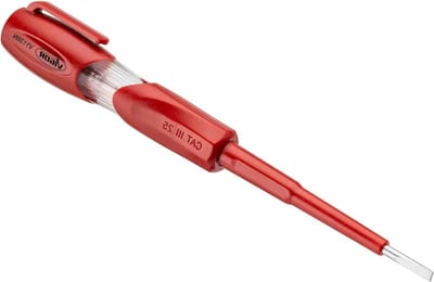 Spanningszoeker - Fasetester - Installatie Controle - VDE 0680 Getest - 140 mm Lengte - Rood