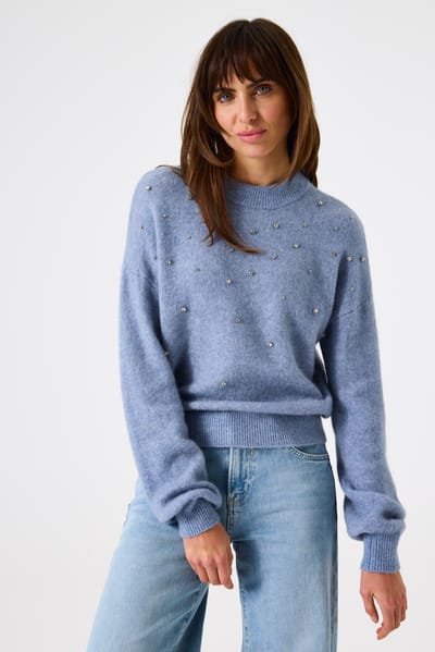 Garcia Ladies Pullover River Valley Maat: XS | Sweaters Outlet | Dames | Blauw