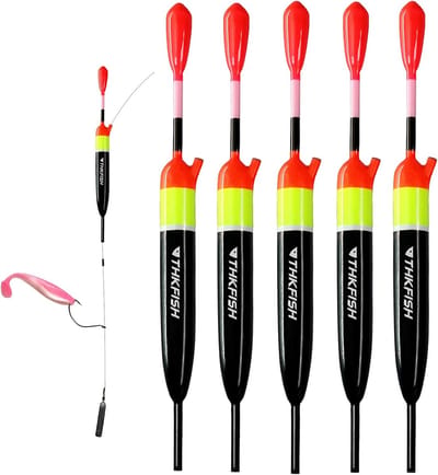 SnelShoppen - THKFISH Vissersdrijvers en Slipbobbers voor Vissen - Balsa Drijvers Crappie Vissen - 5 Stuks EVA Foam