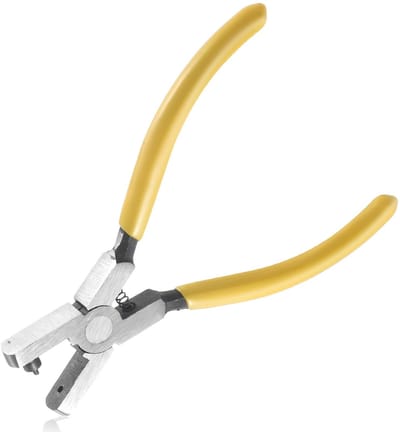 Allecto - Watch Strap Hole Punch - Leer perforator - Handig ontwerp - Geel - Voor DIY en reparaties - Geschikt voor horlogebanden, hondenhalsbanden...