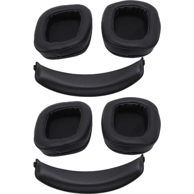 4 stuks Vervangende Oorkussens Oorkussens Geschikt voor G933 G935 G633 G635 G633S G933S Koptelefoon Eiwit black
