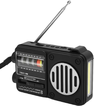 Draagbare Radio - AM FM SW - Noodgevallen Buiten - Bluetooth Muziekspeler - 14 x 9 x 5 cm