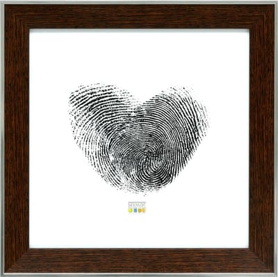 Deknudt Frames fotolijst S45FE3 - bruin - zilver buitenrand - 13x13 cm