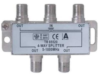 F splitter met 4 uitgangen / 5-1000 MHz