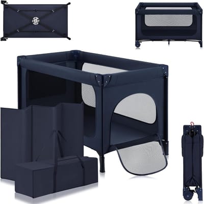 Zylo® Campingbedje Baby - Reisbedjes - Baby Klamboe - Blauw - 67cm x 75cm x 123cm