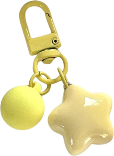 Ainy - Ster Keychain Geel | Sleutelhangers voor kinderen en volwassenen | auto sleutelhouder speelgoed accessoires | cadeau voor haar