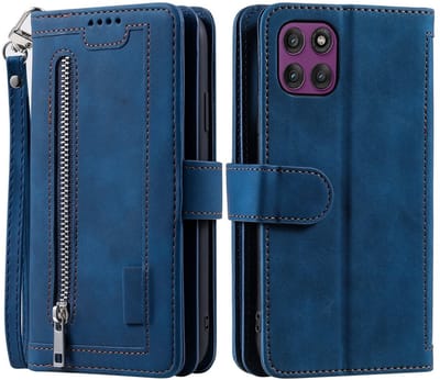 Coverup Hoesje - Geschikt voor Motorola Edge 70 Hoesje - Coverup Book Case met Portemonnee - Blauw