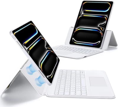 ESR Ascend Keyboard Case - Geschikt voor iPad Pro 13 (2024/2025) - Magnetische Toetsenbord Hoes - Verstelbaar van 15° tot 180° - Wit
