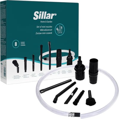 Sillar 8x Mini Zuigmondjes voor Stofzuiger – Universeel – 32 mm – 35 mm – Voor Moeilijk Bereikbare Plekken