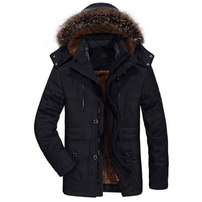 Nieuwe Herfst en Winter Middellang Middelbare Leeftijd Met Capuchon Plus Fluweel Heren Grote Maat Katoenen Jas Eén Jas 7XL