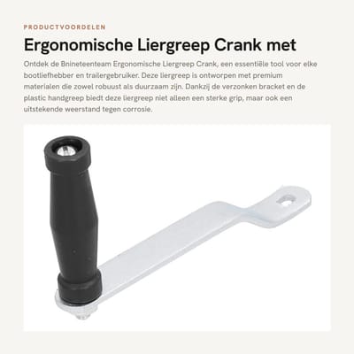Dailygoods- Liergreep Ergonomisch Ontwerp - Gegalvaniseerde Beugel - Universeel voor Mariene Boottrailer - Duurzaam Materiaal - Eenvoudige Installatie - Lierhandgreep