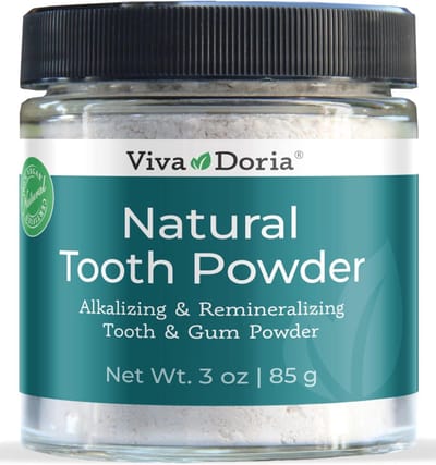 Viva Doria Natuurlijk Tandpoeder – Remineraliserend & Natuurlijke Tandenbleekmiddel – Verfrissende Mintsmaak – 85 g