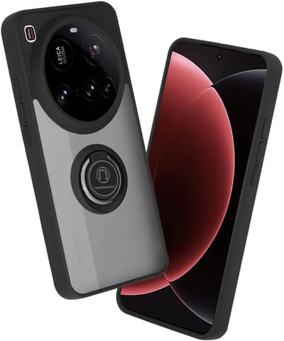 Hoesje geschikt voor Xiaomi 15 Ultra - Techsuit Glinth Back Cover met ring en magneet - Zwart