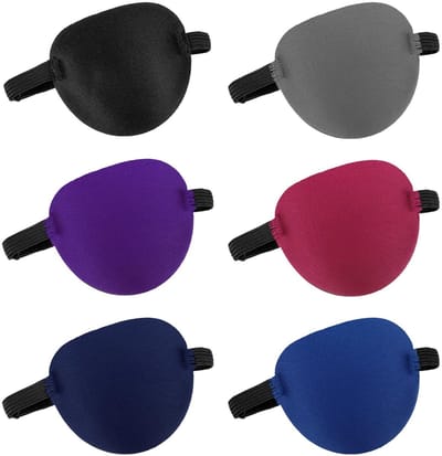 Dailygoods- Oogkleppen 6 Stuks - Verstelbare 3D Oogkleppen - Medische Herstel - Geschikt voor Volwassenen/Kinderen - Huidvriendelijk Materiaal - Ideaal voor Cosplay - Oogmasker