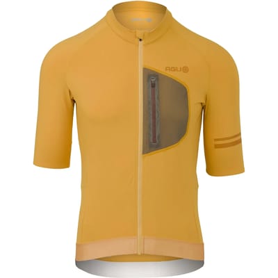 agu Gravel Fietsshirt Heren Korte Mouwen - Ginger - Stretch in vier richtingen - Vier achterzakken - Borstzakje met rits