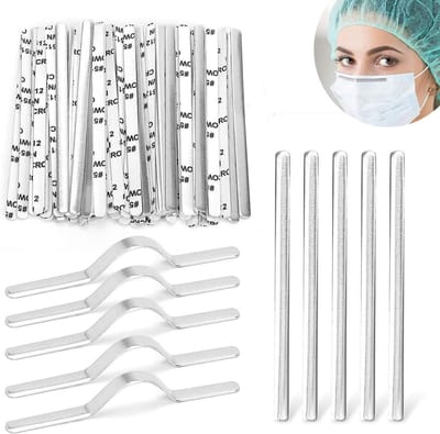 200 Stuks Flexibele Aluminium Strips voor Neusbrug van Maskers DIY