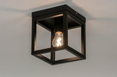 Lumidora Plafondlamp 72915 - Plafonniere - TRENTE - E27 - Zwart - Metaal