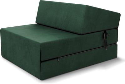 Vouwmatras - Gastenmatras - Comfortabel Slapen - Koudschuim Kern - 70 x 200 cm - Donkergroen
