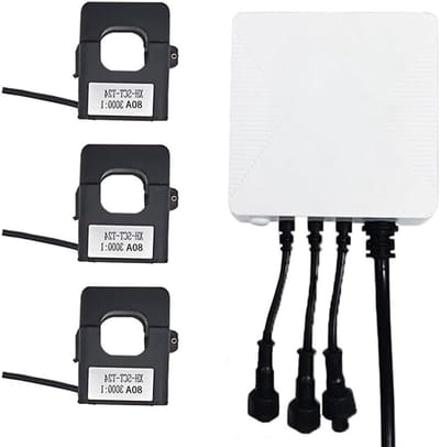 Stroommonitor - Energieverbruik Meter - Energie Verbruik Meten - WiFi Connectiviteit - 80A - Wit