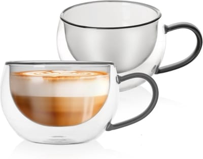 Thermische Glazen met Dubbele Wand voor Koffie en Thee DOUBLE 300 ml 2 stuks - Koffieglazen - Theeglazen - Glazen - Dubbelwandig