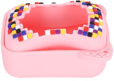 Dailygoods - Siliconen Beschermhoes - Interactief Speelgoed - Krasbestendig - Rood - Opbergtas - Ideaal voor Elektronische Huisdieren - 15 x 8 x 4 cm