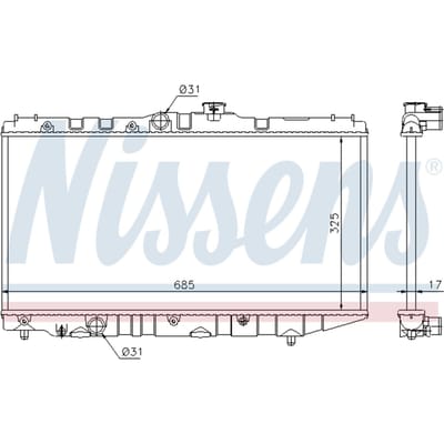 Radiator, motorkoeling NISSENS 64718