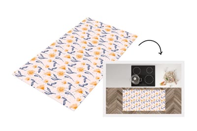 Keukenloper - Loper keuken - Bloemen - Patronen - Zomer - 120x60 cm - Keukenloper vinyl