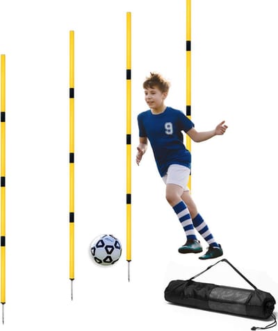 Verstelbare Behendigheidstokken voor Voetbaltraining - Snelheid, Uithoudingsvermogen en Beenwerk Oefenen