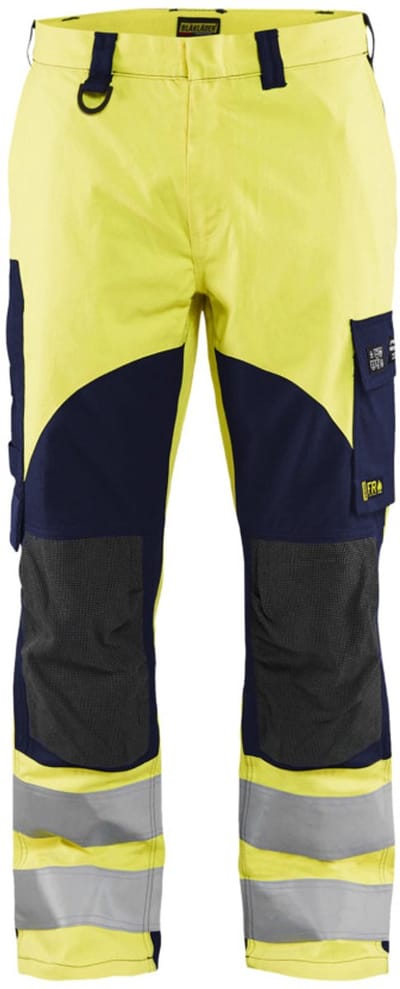 Blaklader Multinorm werkbroek Inherent 1588-1512 - High Vis Geel/Marineblauw - C146