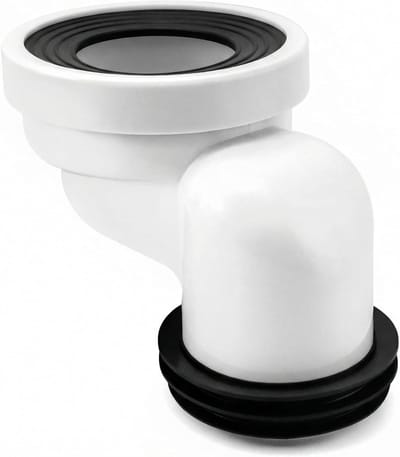 100mm offset toilet aansluitpijp van kunststof, witte toiletverbinding voor eenvoudige installatie