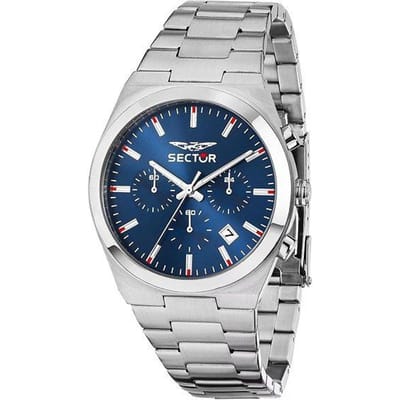 Sector C300 Chronograaf Roestvrij Staal Blauwe Wijzerplaat Kwarts R3273301003 Herenhorloge