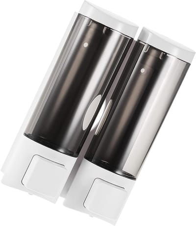 Handmatige Zeepdispenser 200ml Set van 2, Wandmontage, Ideaal voor Badkamer, Toilet en Hotelgebruik, Geschikt voor Zeep, Handgel en Shampoo