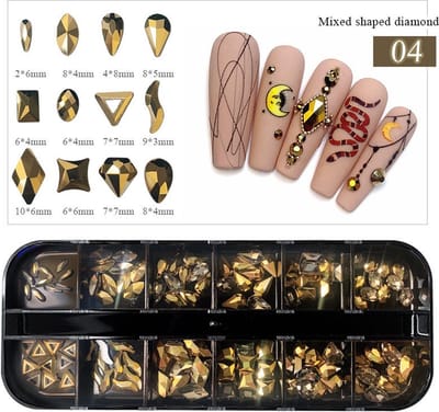 Rhinestone - Nagelsteentjes - 12 vormen - 120/130 stuks - Decoratie