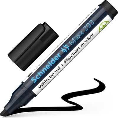 Schneider whiteboardmarker - Maxx 293 - beitelpunt - 2-5mm - zwart - S-129301