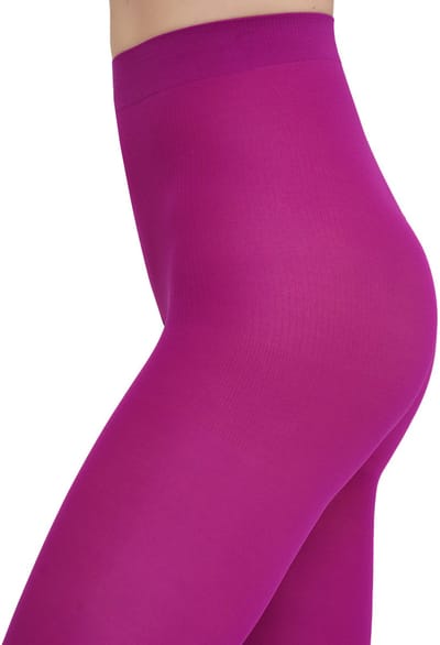 GIULIA Panty - Samba 40 - Opaque - Microvezel - 3D - Extreem zacht - Dikke Panty - 40 Den - Large - Wild Aster