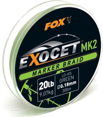 Gevlochten Vislijn - Marker Braid Koord - Karper Vissen - Hoge Trekkracht - 300 Meter - Groen Geel