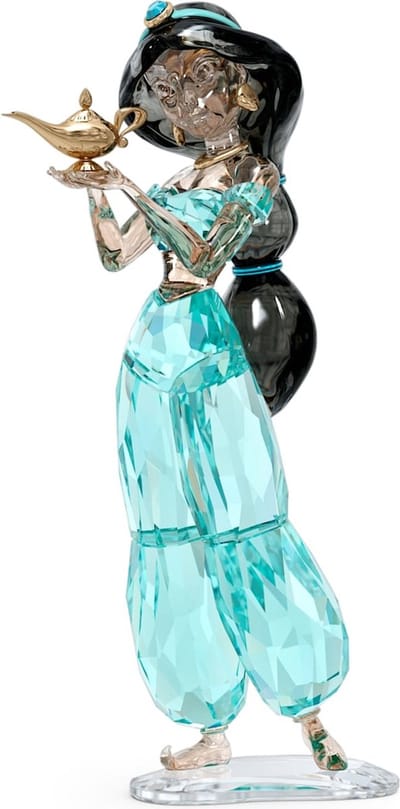 Swarovski beeldje Aladdin Prinses Jasmine 5613423 | Disney Aladdin figuurtje, blauw kristal glanzend decoratie, cadeau voor fans