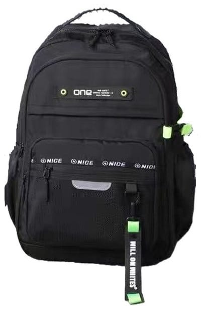TK-S Rugzak, Zwart en Ruim, 30 Liter, 17,3 inch laptop, drankflesvak. (50x30x20cm)