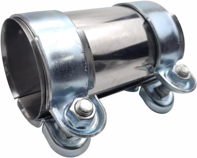 Uitlaat Klem - Pijpklem - Auto Reparatie - Roestvrij Staal - 50mm x 125mm - Zilver