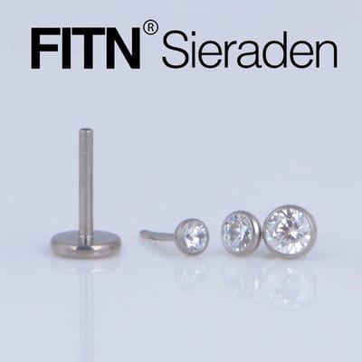 FITN-TLBCB-Titanium-Titanium Labret Bars met Push Fit In 2 mm CZ Balls-Zilver Kleurige-0.8*6*2mm Lip Piercing