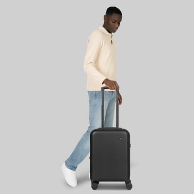 Bugatti Valencia 2.0 4 wielen Cabinewagen S 54 cm met uitbreidingsplooi - Harde bagage - TSA slot - black