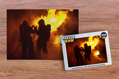 Puzzel Silhouetten van brandweermannen - Legpuzzel - Puzzel 1000 stukjes volwassenen