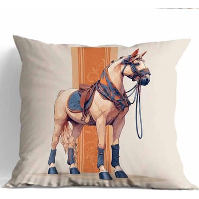 Prachtige Paardendruk Kussenhoezen voor Huisdecoratie Polyester kussensloop, Decoratieve Kussenhoes voor Bank Hoofdbord Kussen 50x50cm