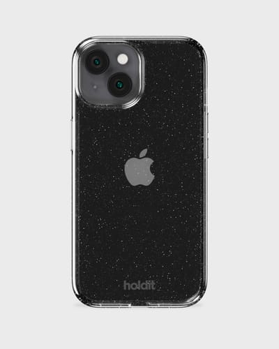 Holdit Glitter Case geschikt voor Apple iPhone 15 / 14 / 13 - Zwart