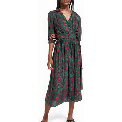 Scotch & Soda Midi Wrap Dress Snake Maat: 34 | Midi Jurken Outlet | Dames