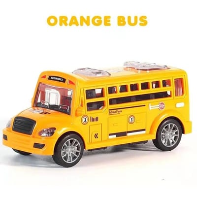Schoolbus Model Auto Voor Kinderen Speelgoed, Educatieve Speelgoed Auto's Voor Kinderen, Miniatuur Spel Voertuig Inertia Wiel, Verjaardagscadeau Voor Jongens oranje