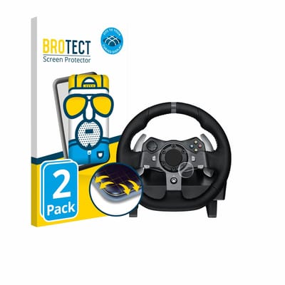 BROTECT - Screenprotector voor Logitech G920 Driving Force Gaming Racewiel - Folie Beschermfolie matte volledig dekking 2 Stuks