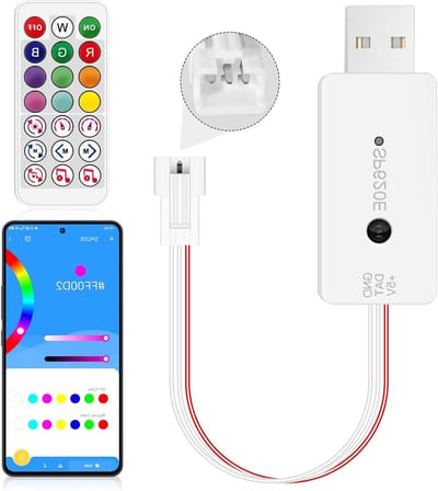 Bluetooth Controller voor WS2812B WS2811 RGB LED Strips met IR Afstandsbediening en Smartphone App Besturing