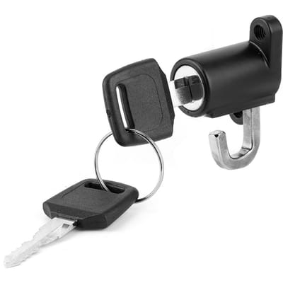 Universele Helm Lock Hanger Haak Kit met 2 Sleutels voor Motor Motorfiets Fiets gray