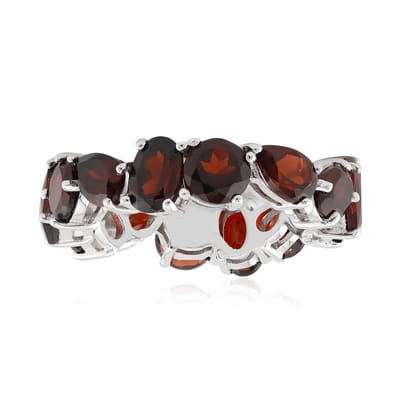 Cavill - Zilveren Ring met 7,47 ct Zambia Granaten - 925 Sterling Zilver - Ovaal, Peervormig & Radiant geslepen - Elegante Comfortabele Ring